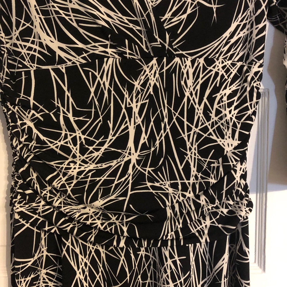 London Times 3/4 Sleeve V-Neck Dress - Size 10 - Picture 3 of 5